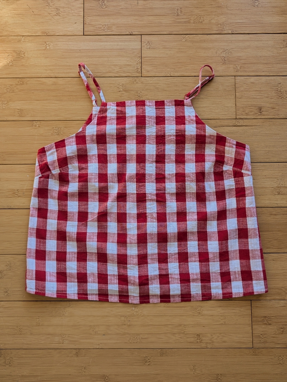 Altar'd State Red Gingham High Neck Tank